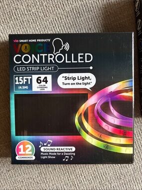 Voice Controlled LED Strip Light - Multicolor (15ft)